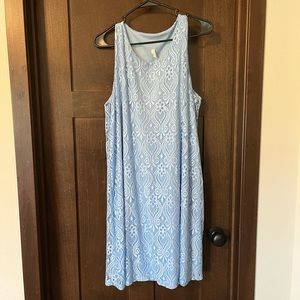 Baby blue maternity shift dress